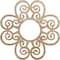 Ekena Millwork Cohen Wood Fretwork Pierced Ceiling Medallion, Red Oak, 28"OD x 9 5/8"ID x 1/4"T CMWP28X28X0250CORO - alternate 1